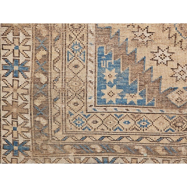 19th Century Caucasian Shirvan Area Rug, Geometric Design, Handwoven Wool, 4' x 5' For Sale - Image 15 of 15