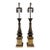 Mid 19th Century Grand Tour–Style Neoclassical Bronze and Siena Marble Lamps - a Pair For Sale