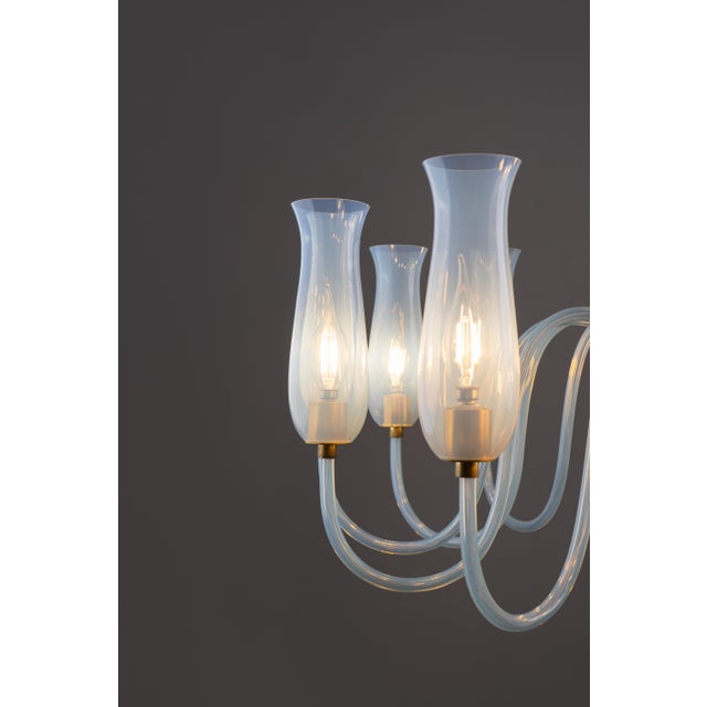 Art Deco Murano Glass Chandelier by Flavio Poli for Seguso Vetri d'Arte, 1950s For Sale - Image 9 of 14