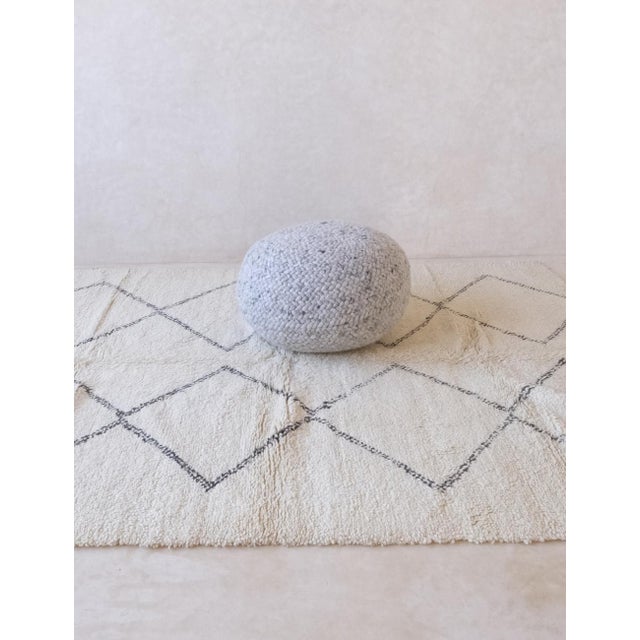 Textile Moroccan Beni Ourain Wool Rug - 9.3 X 6.7 Ft For Sale - Image 7 of 8