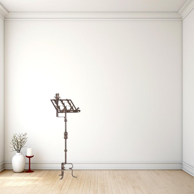 Anonymous Northern Europe; mid-19th century Wrought iron Approximate size: 53.5 (h) x 15.75 (w) x 19 (d) in. This...