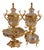 Louis XV Crystal Garniture Set Baroque Gold Urns, Bonbonniere Centerpiece Collection 4 Piece For Sale