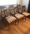 Complete set of 1820 Viennese Biedermeier dining chairs in solid walnut, handcarved. Matching sette from the same set...