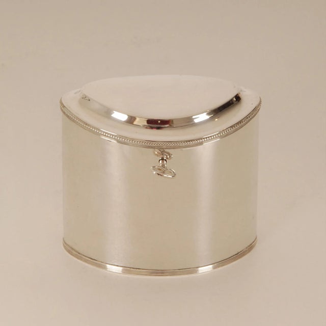 Antique Tea Caddy Empire Napoleonic Sterling Silver Box Casket Tariff For Sale - Image 9 of 13