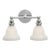 Chapman & Myers for Visual Comfort Signature Boston Functional Double Light in Chrome with White Glass For Sale