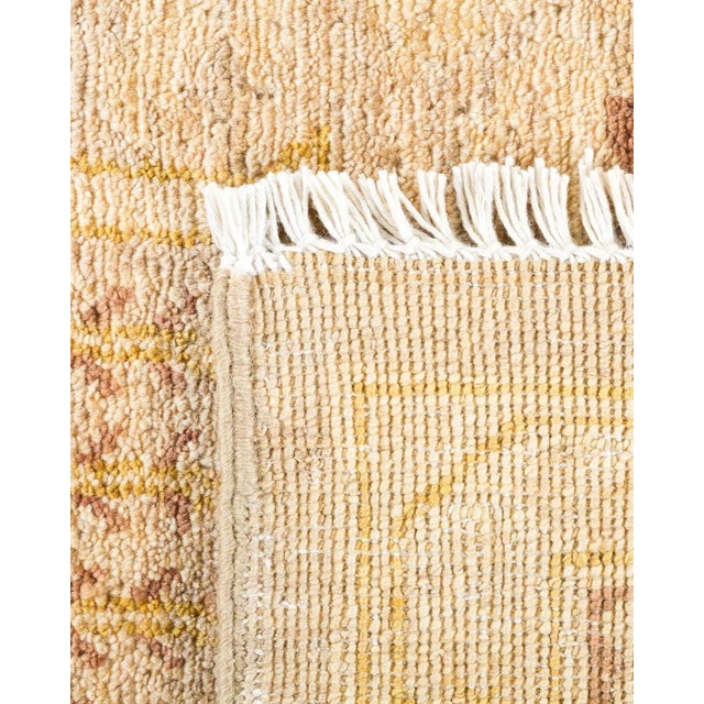 1990s Vintage Tribal Hand Knotted Wool Area Rug, Sand - 6'2" X 9'1" For Sale - Image 5 of 9