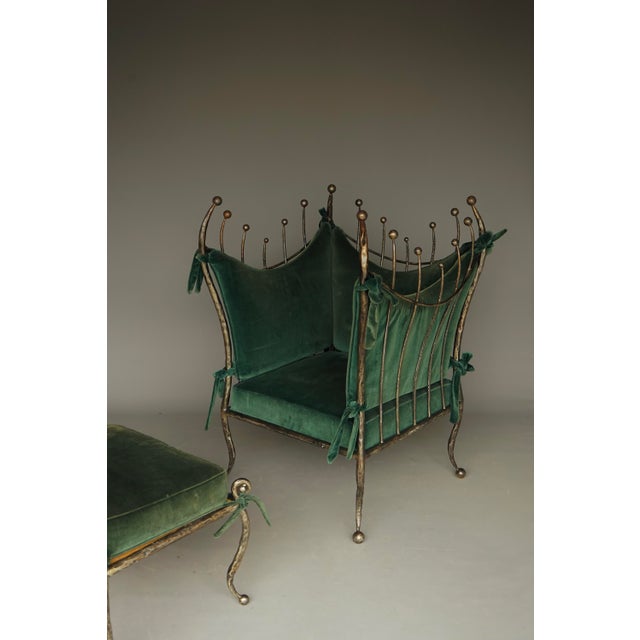 Set of Vintage Lounge Chair and Ottoman, 1980s For Sale - Image 13 of 16