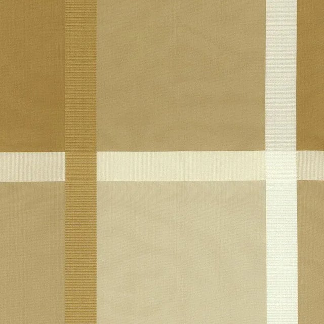 Sample - Schumacher Surat Silk Plaid Fabric in Champagne For Sale