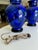 Pair of Vintage Mid-Century Moorish Safi Hand-Painted Cobalt Ceramic Table Lamps For Sale - Image 10 of 17