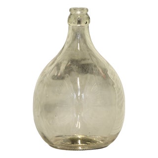 Vintage Demijohn Glass Bottle, 1980s For Sale