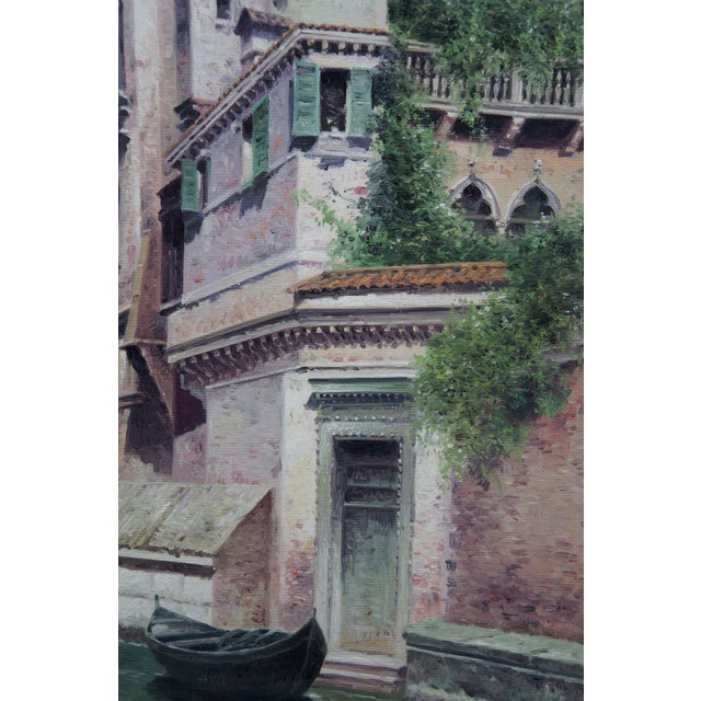 Vasily Gribennikov Venice Canal Cityscape Oil Painting on Canvas 25" For Sale - Image 6 of 11