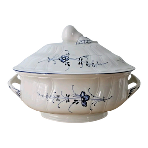 Vintage MCM Villeroy & Boch Vieux Luxembourg Porcelain Oval Tureen & Lid Covered Server