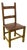 Wooden Chair with Brown Seat and Reinforced Crossbars For Sale