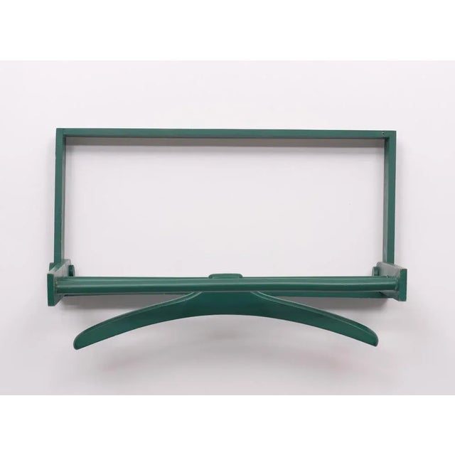 Stylish folding out wall valet in the style of the iconic Adam Hoff & Poul Østergaard piece for Vitrum. Original Green...