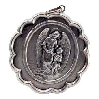 Guardian Angel Silver Pendant For Sale