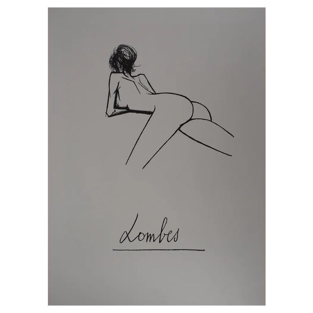 Bernard Buffet, Lower Back, Reclining Nude, Original Lithograph For Sale
