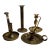 Brass Candlestick and Chambersticks - Collection of Four For Sale