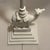 Vintage White Lacquered Berman Camel Lamp With Custom Tassel Fringe Shade - Newly Painted For Sale In Mobile - Image 6 of 13
