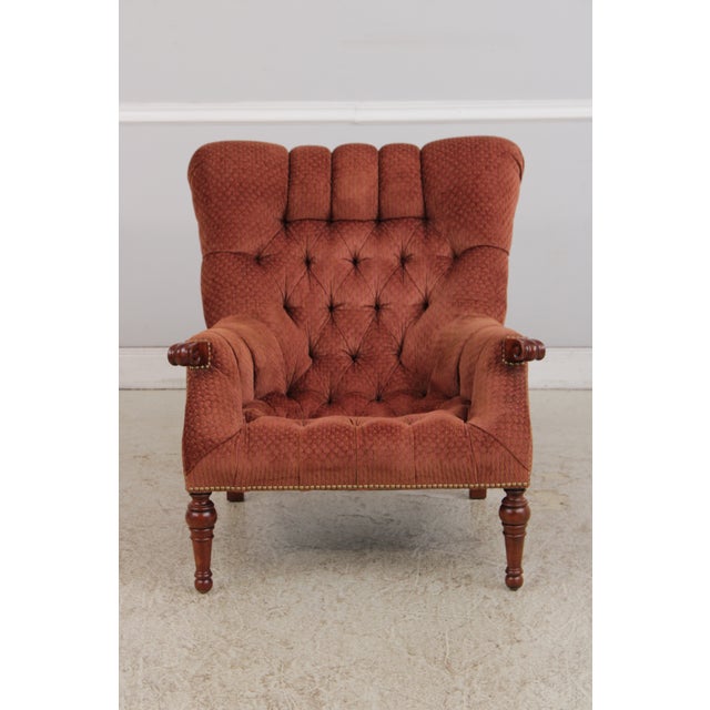 Age: Approx: 40 Years Old Details: Cherry Valley Collection Nice Turned Legs Cherry High Quality Construction Tufted Back...