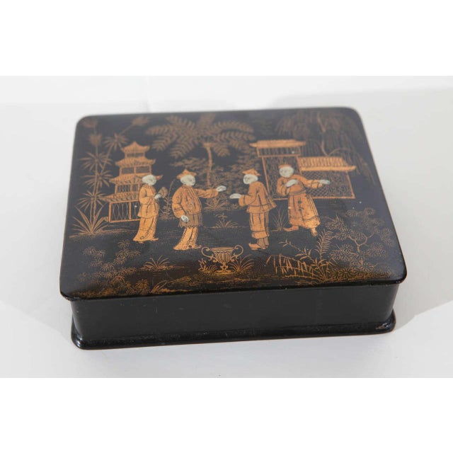 Chinoiserie 19th Century Chinoiserie Boxes - A Pair For Sale - Image 3 of 9