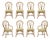 McGuire San Francisco Rattan With Rawhide Dining Chairs Set of 8 For Sale