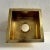 Farmhouse Country Square Brass Hammered Finish Drop-In Sink & Brass Drain For Sale - Image 9 of 10