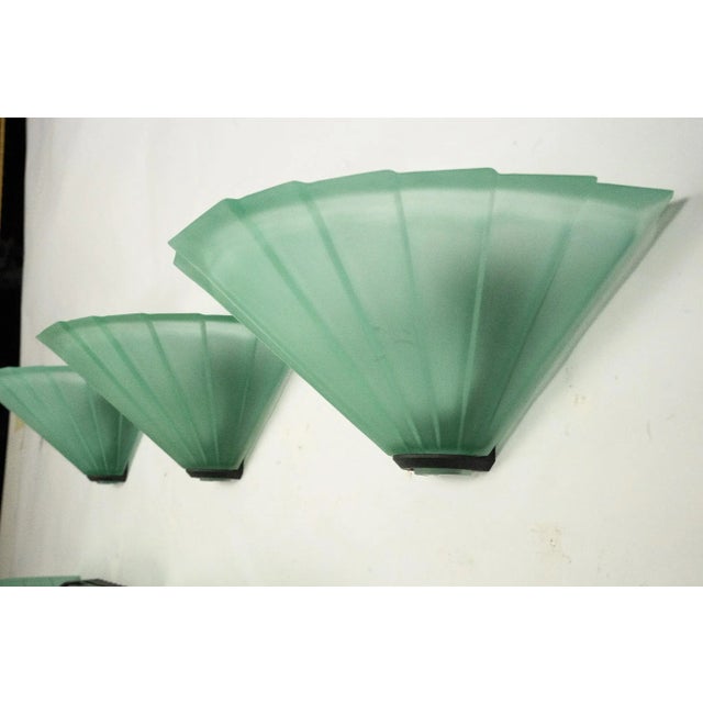 Wall Sconces in Green Murano Glass from De Majo, Italy, 1980s, Set of 6 For Sale - Image 12 of 14
