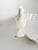 Large White Ceramic Seashell Catchall with Bird Decoration, 1960 For Sale - Image 9 of 12