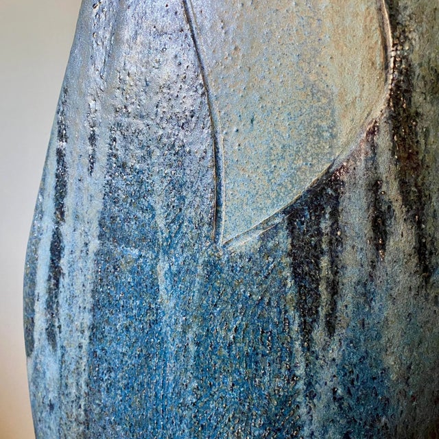 Fred Wiesener Art Deco Ceramic Clay Standing Lady Vessel Sculpture 28.5” For Sale - Image 11 of 13