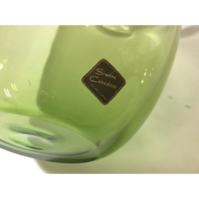 Murano Glass Vase with Gold Leaf Applications by Simone Cenedese, 1980s For Sale - Image 9 of 10