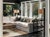 Elegant pair of Amy Howard two-tier side tables (end tables or nightstands) finished in a rich black paint with subtle...