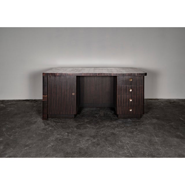 Art Deco Desk in Mahogany by Bruno Paul for Veb Deutsche Werkstätten Hellerau, 1930s For Sale - Image 4 of 18