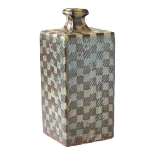 A Stunning Stoneware Vase by Japanese Living National Treasure, Tatsuzo Shimaoka. For Sale