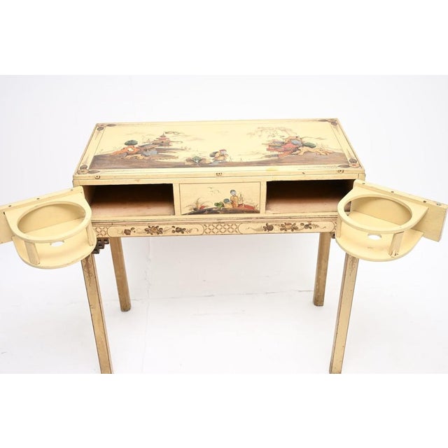 1920s Antique Chinoiserie Lacquered Console Table, 1920s For Sale - Image 5 of 16