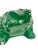 Vintage Emerald Green Painted Concrete Frog Garden Ornament For Sale - Image 10 of 13