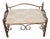 Mid 20th Century Decorative Bronze Vanity Seat With Cushion. For Sale