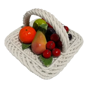Vintage Italian Belfiore Capodimonte Fruit Basket