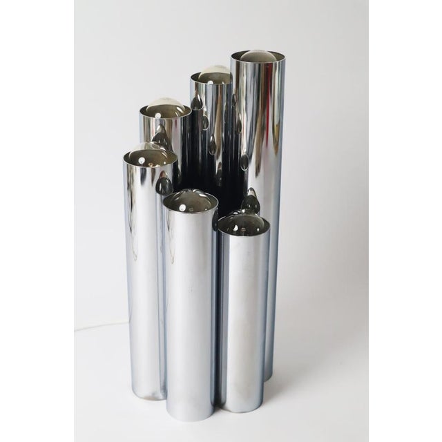 Space Age Minimalist Chrome Tube Lamp from Koch & Lowy, USA, 1960s For Sale - Image 13 of 18