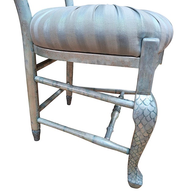 MacKenzie-Childs Pearlescent “Fantasy Fish” Accent Chair For Sale - Image 13 of 16