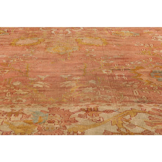 Late 19th Century Late 19th Century Turkish Oushak Rug - 10'00 X 12'05 For Sale - Image 5 of 9
