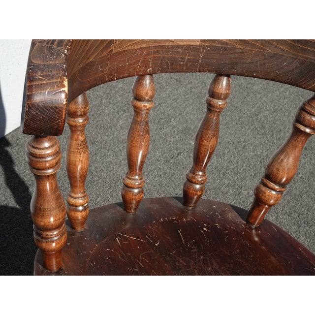 Antique French Country Brown Side Chiar For Sale In Los Angeles - Image 6 of 12