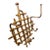 Vintage French Tortoise Bamboo Wall Mount Coat & Hat Rack For Sale