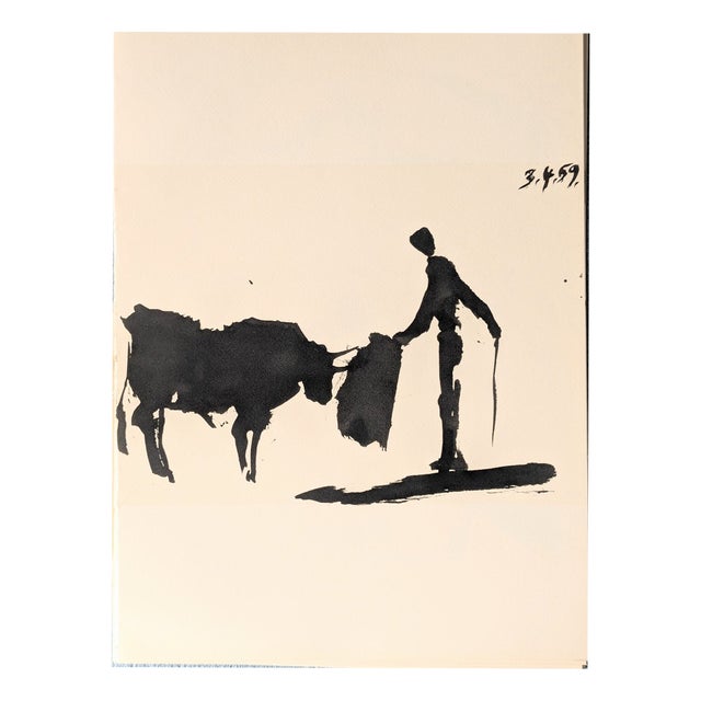 Pablo Picasso, Matador & Bull, Original Photolithograph, 1961 For Sale