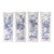 A Set of Vintage-Style Blue-and-White French Chinoiserie Four-Panel Hanging scrolls.Framed. For Sale