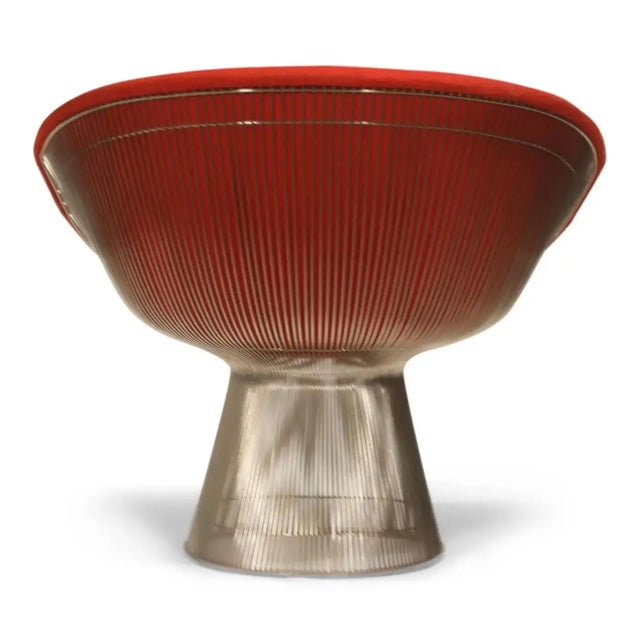 Textile Warren Platner for Knoll Lounge Chairs in Knoll Wool Boucle, Pair Available For Sale - Image 7 of 18