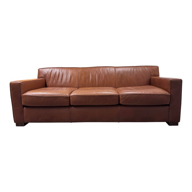 Room & Board Dean Cognac Leather Sofa Chairish