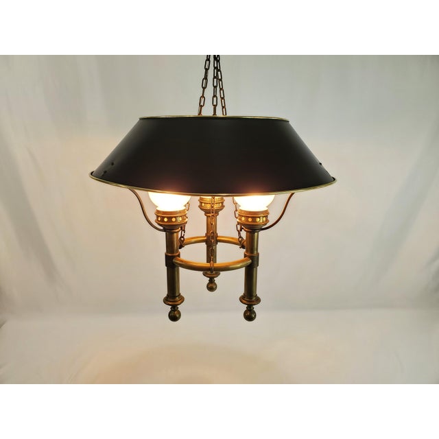 Chapman & Myers Vintage Brass Chapman Billiard Bouillotte Gaming Lamp For Sale - Image 4 of 13