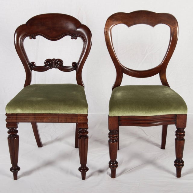 Antique Victorian Mahogany Chairs with Balloon Backs, 1840s, Set of 8 For Sale - Image 10 of 18