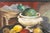 Painting, oil on cardboard depicting a still life, unsigned, 20th century. Oil on cardboard, painting depicting a still...