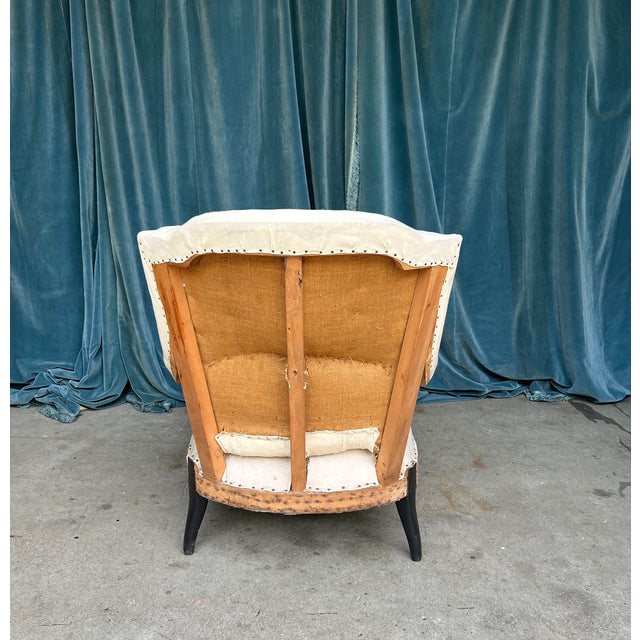French 19th Century Chaise Longue in Muslin For Sale In New York - Image 6 of 13